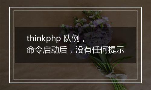 thinkphp 队例,命令启动后,没有任何提示