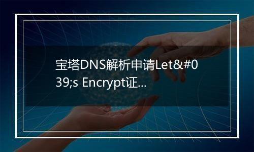 宝塔DNS解析申请Let's Encrypt证书失败的问题