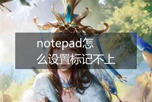 notepad怎么设置标记不上