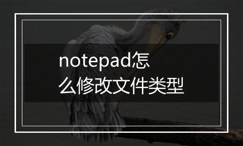 notepad怎么修改文件类型