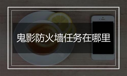 鬼影防火墙任务在哪里