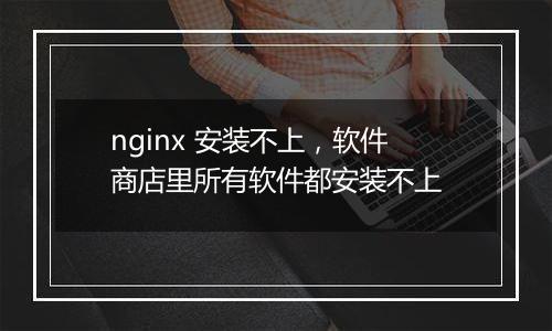 nginx 安装不上,软件商店里所有软件都安装不上