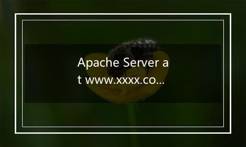Apache Server at www.xxxx.com Port 80