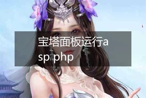 宝塔面板运行asp php