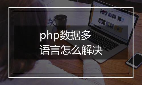 php数据多语言怎么解决