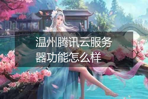 温州腾讯云服务器功能怎么样