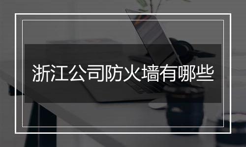 浙江公司防火墙有哪些