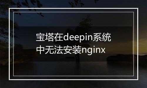 宝塔在deepin系统中无法安装nginx
