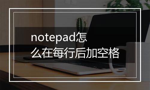 notepad怎么在每行后加空格