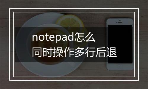 notepad怎么同时操作多行后退