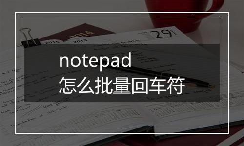 notepad怎么批量回车符