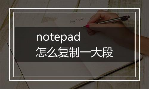 notepad怎么复制一大段