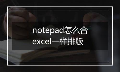 notepad怎么合excel一样排版