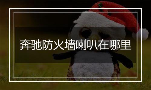 奔驰防火墙喇叭在哪里