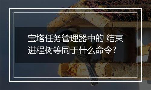 宝塔任务管理器中的 结束进程树等同于什么命令?