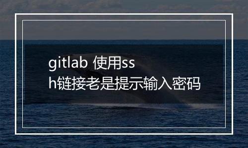 gitlab 使用ssh链接老是提示输入密码