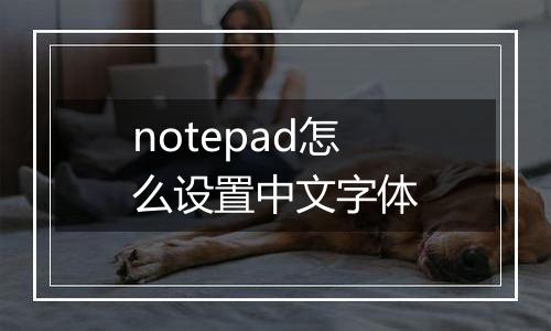 notepad怎么设置中文字体