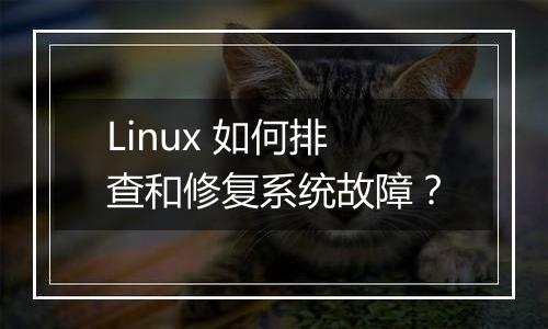 Linux 如何排查和修复系统故障?
