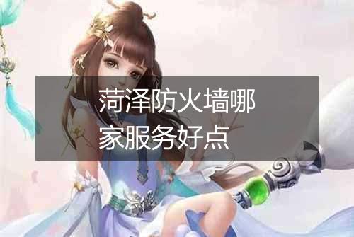菏泽防火墙哪家服务好点