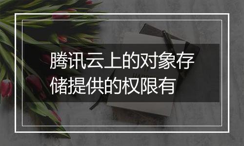 腾讯云上的对象存储提供的权限有