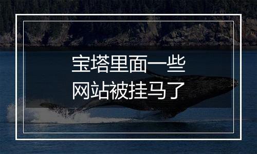 宝塔里面一些网站被挂马了