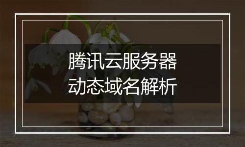 腾讯云服务器动态域名解析