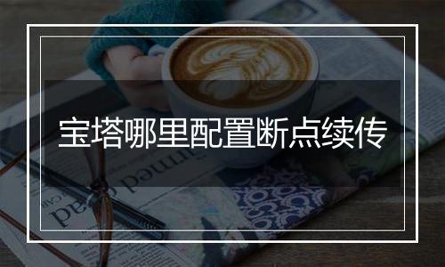宝塔哪里配置断点续传