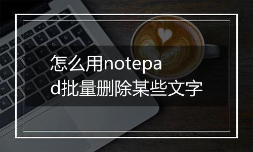 怎么用notepad批量删除某些文字