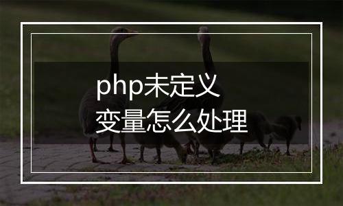 php未定义变量怎么处理