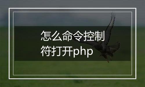 怎么命令控制符打开php