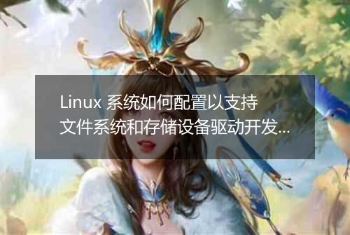 Linux 系统如何配置以支持文件系统和存储设备驱动开发?