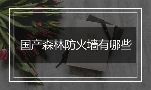 国产森林防火墙有哪些