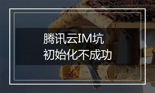 腾讯云IM坑 初始化不成功