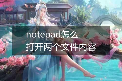 notepad怎么打开两个文件内容