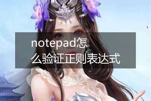 notepad怎么验证正则表达式