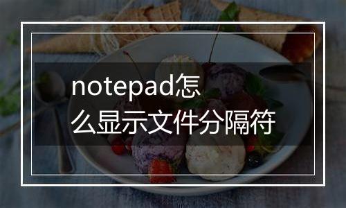 notepad怎么显示文件分隔符