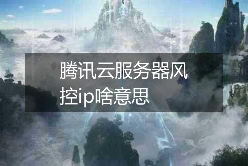 腾讯云服务器风控ip啥意思
