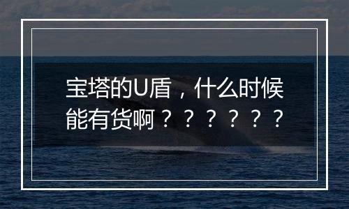 宝塔的U盾,什么时候能有货啊??????