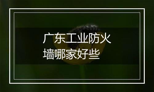 广东工业防火墙哪家好些