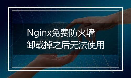 Nginx免费防火墙卸载掉之后无法使用