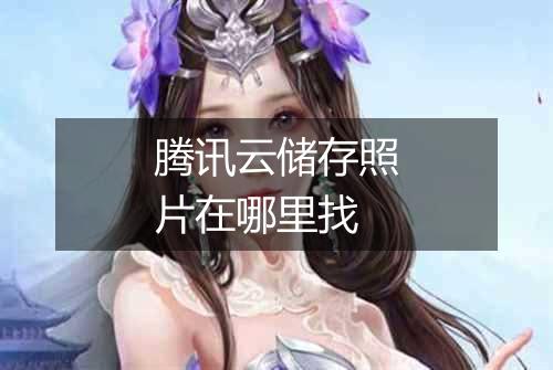 腾讯云储存照片在哪里找
