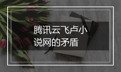 腾讯云飞卢小说网的矛盾