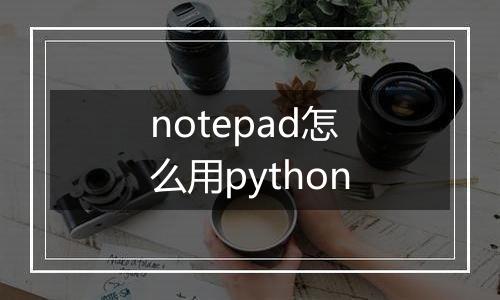 notepad怎么用python