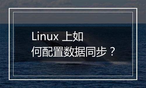 Linux 上如何配置数据同步?
