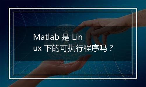 Matlab 是 Linux 下的可执行程序吗?
