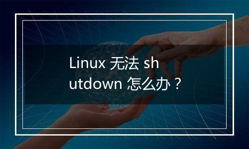 Linux 无法 shutdown 怎么办？