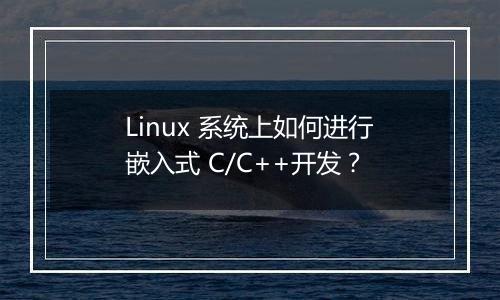 Linux 系统上如何进行嵌入式 C/C++开发?