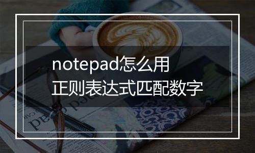 notepad怎么用正则表达式匹配数字
