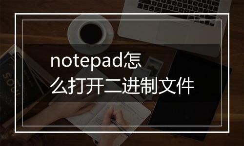 notepad怎么打开二进制文件