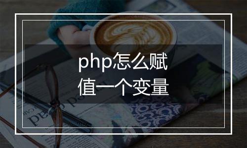 php怎么赋值一个变量